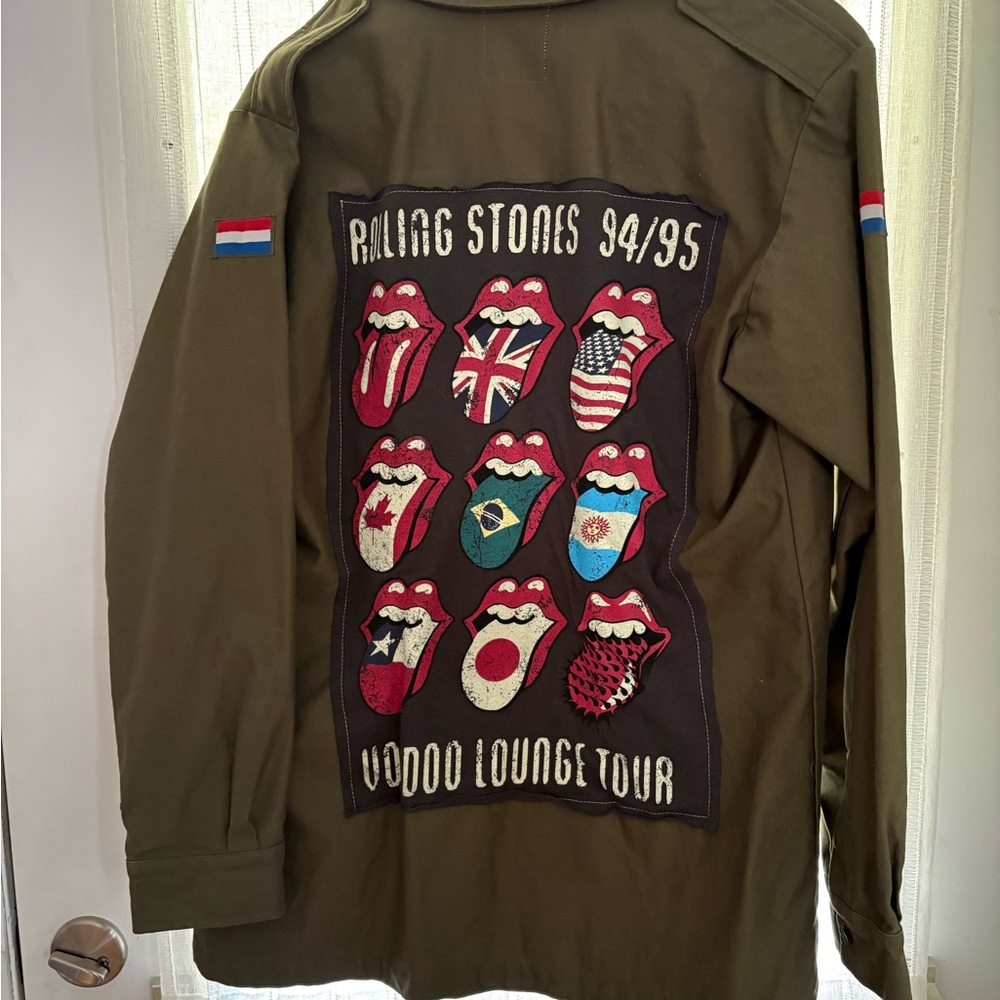 Rolling Stones Voodoo Lounge Tour Military Jacket - Olive
